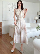 DAZY Women 2-Piece Chiffon Printed Sleeveless Top And A-Line Skirt Set